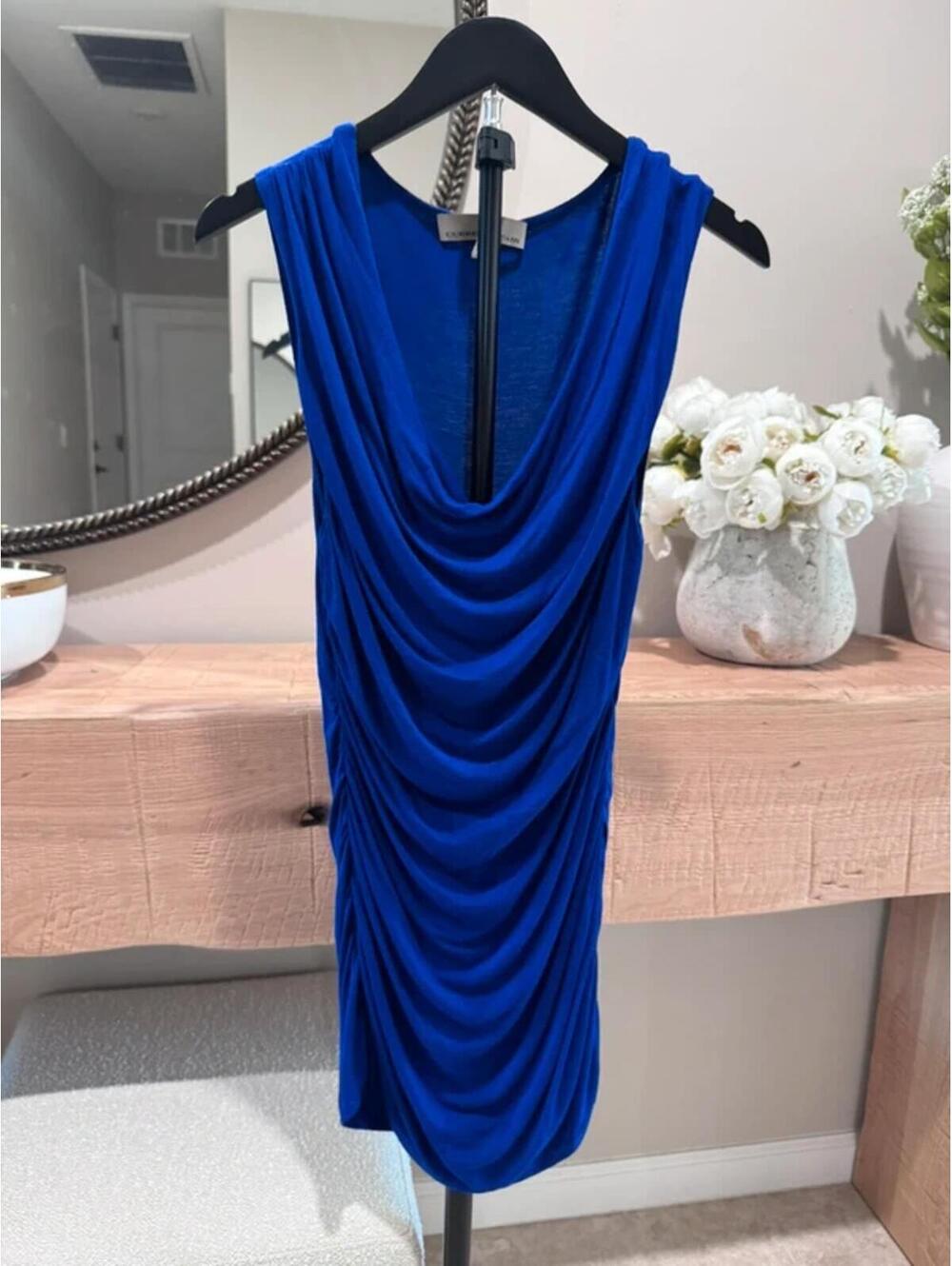 Current Affair Vintage Large Cobalt Blue Dress